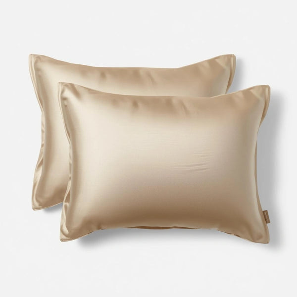 Taie d'oreiller en soie Taie d'oreiller en soie 22 Momme - Beige champagne - 100% Soie naturelle