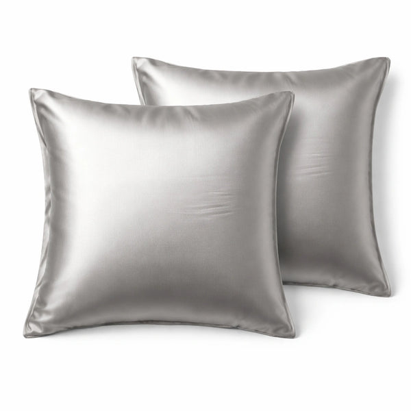 Taie d'oreiller en soie Taie d'oreiller en soie 30 Momme - Argent (60x60)