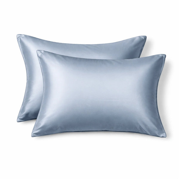 Taie d'oreiller en soie Taie d'oreiller en soie 22 Momme - Gris bleuté - 100% Soie naturelle