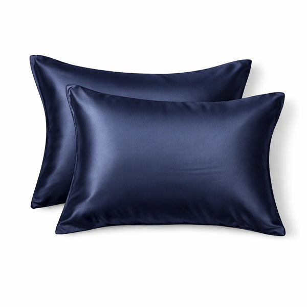 Taie d'oreiller en soie Taie d'oreiller en soie 22 Momme - Bleu marine - 100% Soie naturelle