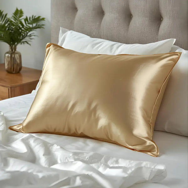 Taie d'oreiller en soie Taie d’oreiller en soie Or 22 Momme 80x80