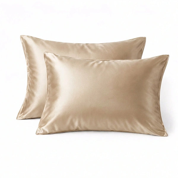 Taie d'oreiller en soie Taie d’oreiller en soie 30 Momme - Beige champagne - 100% Soie naturelle