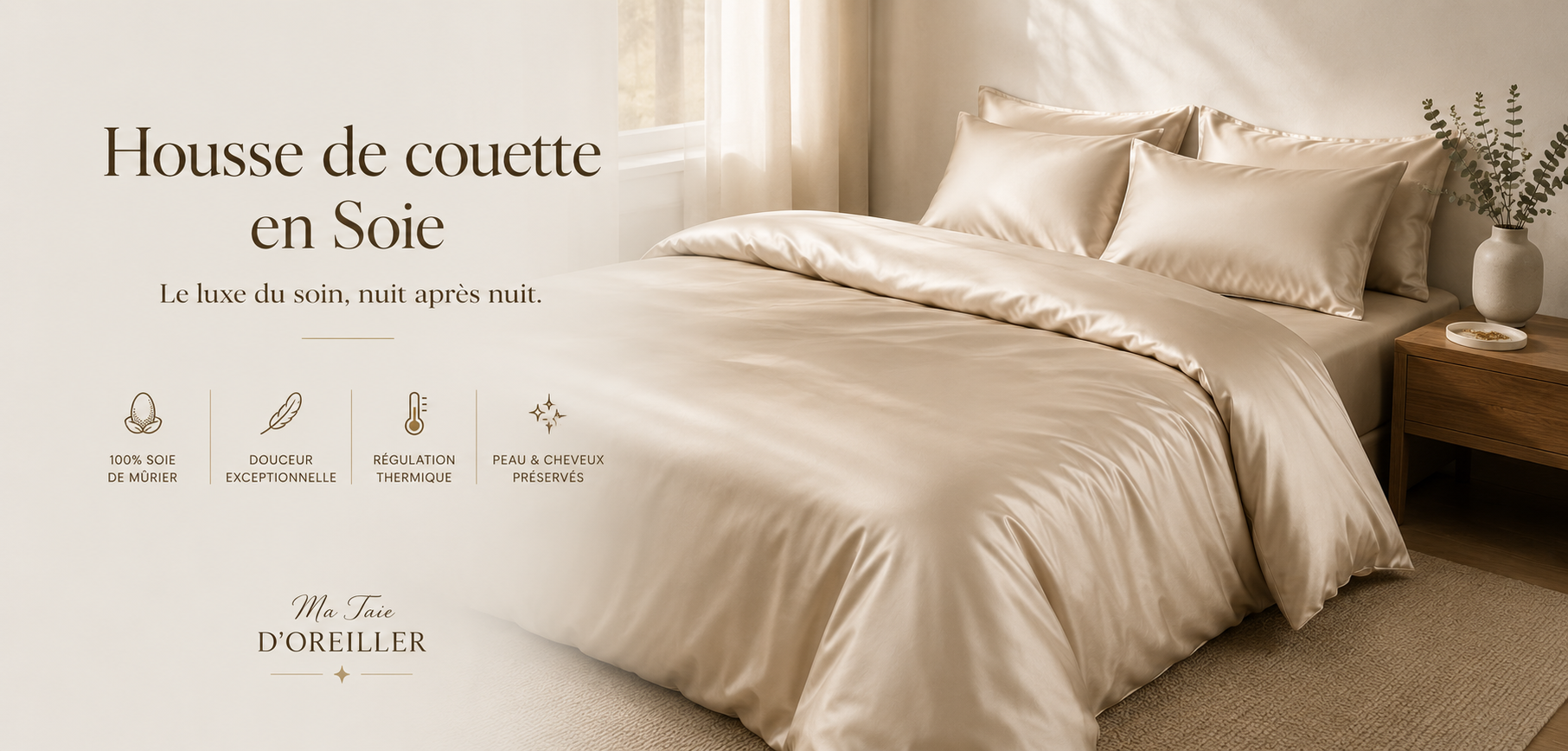 housse de couette en soie infographie  Image