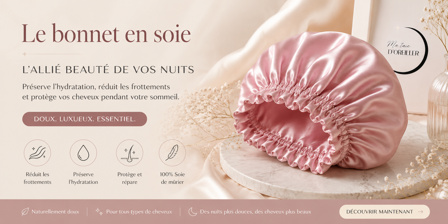 baniere bonnet en soie  Image