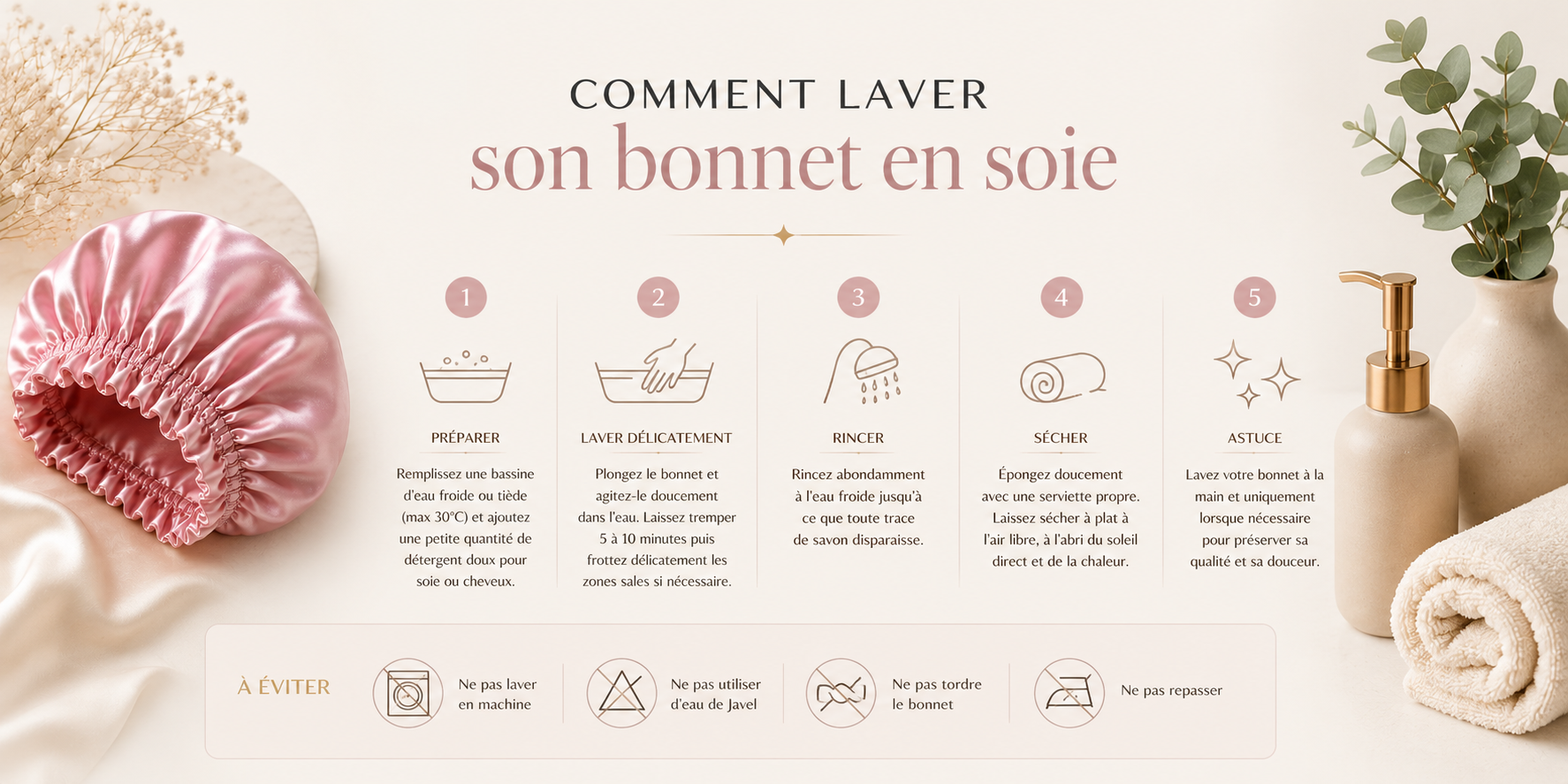 comment laver un bonnet en soie  Image