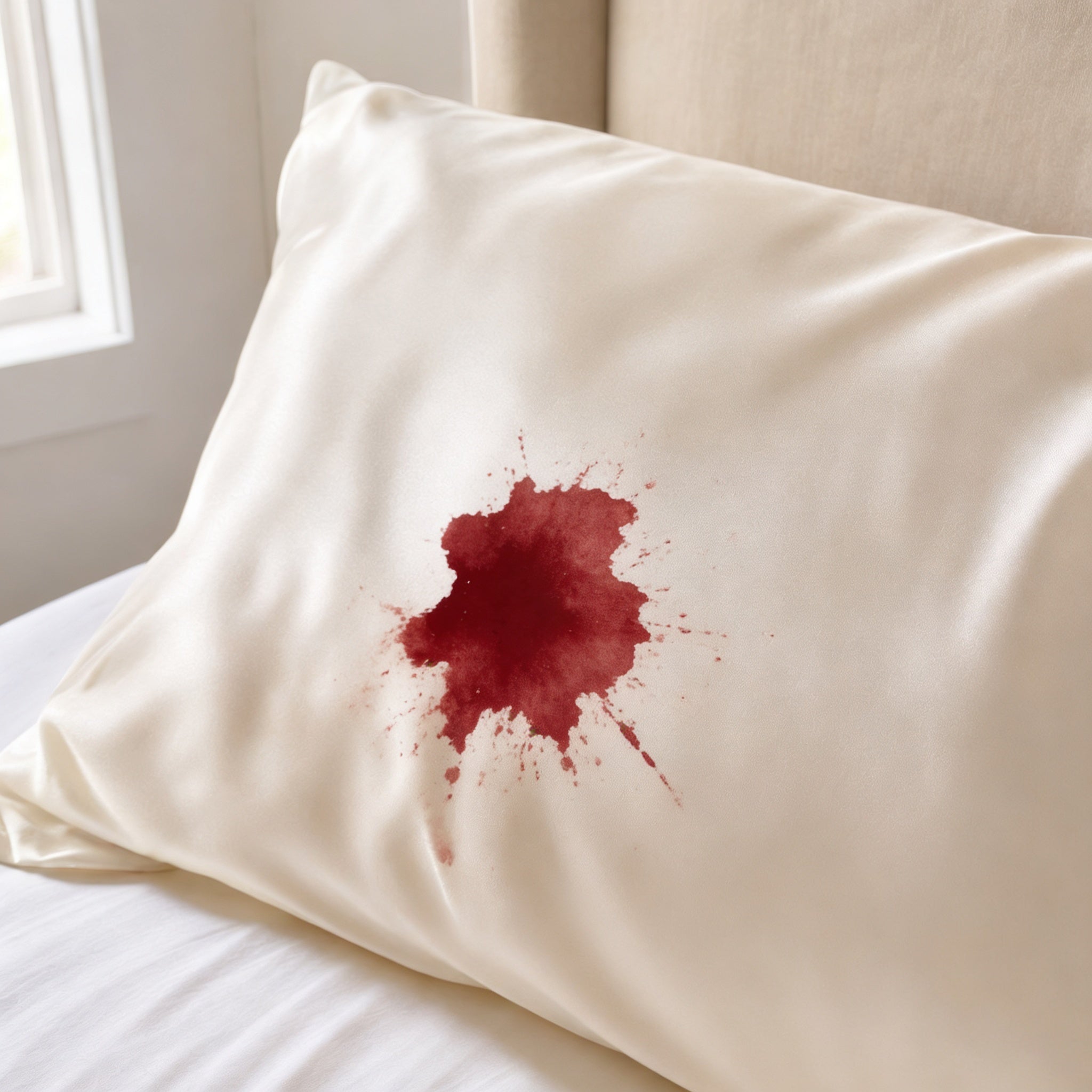 Enlever une tache de sang sur une taie (soie, satin, lin, coton) Image