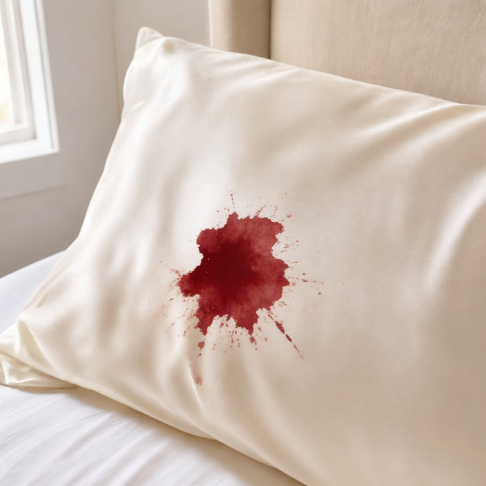 Enlever une tache de sang sur une taie (soie, satin, lin, coton)