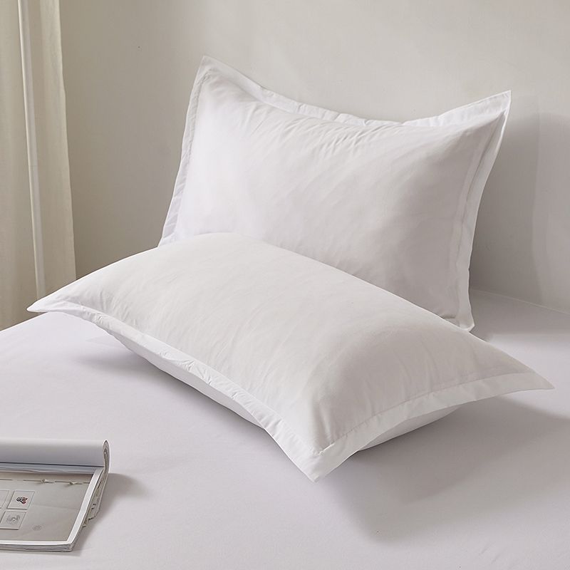 taie d'oreiller en coton blanc 