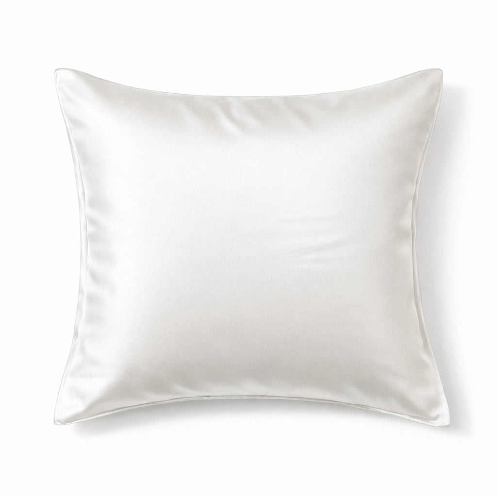 Taie d’oreiller 60x60 en Soie de Mûrier 25 Momme – Blanc