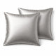 Taie d'oreiller en soie 30 Momme - Argent (60x60)