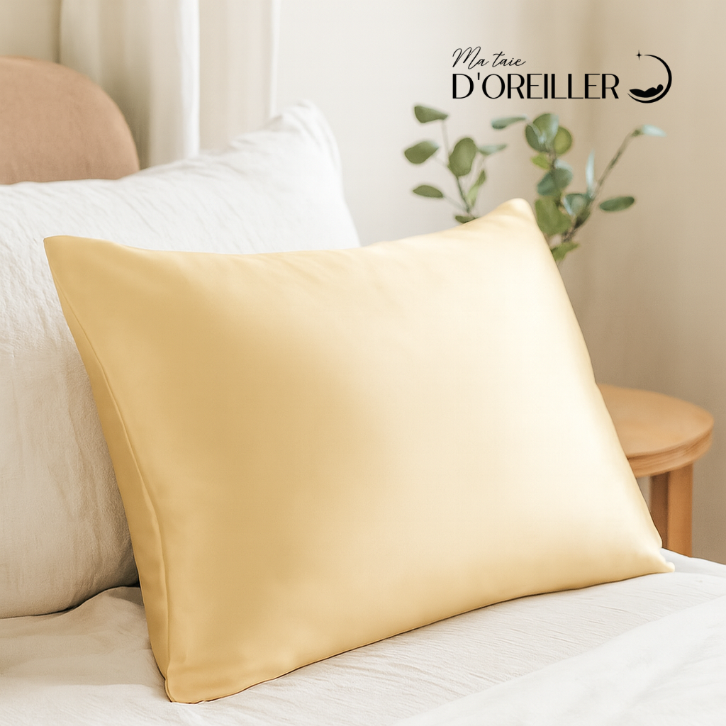 taie d'oreiller en soie de murier 100% naturelle densité 30 Momme 