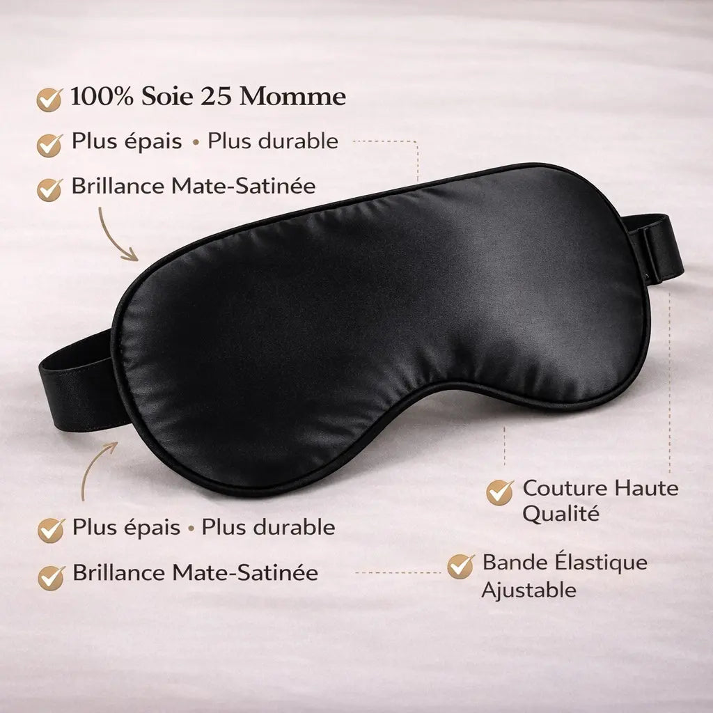 masque de nuit en soie 25 Momme 
