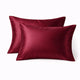 Taie d'oreiller en soie 30 Momme - Rouge vin