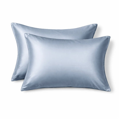Taie d'oreiller en soie 22 Momme - Gris bleuté - 100% Soie naturelle