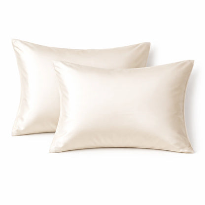 Taie d'oreiller en soie 19 Momme - Ivoire - 100% Soie de murier