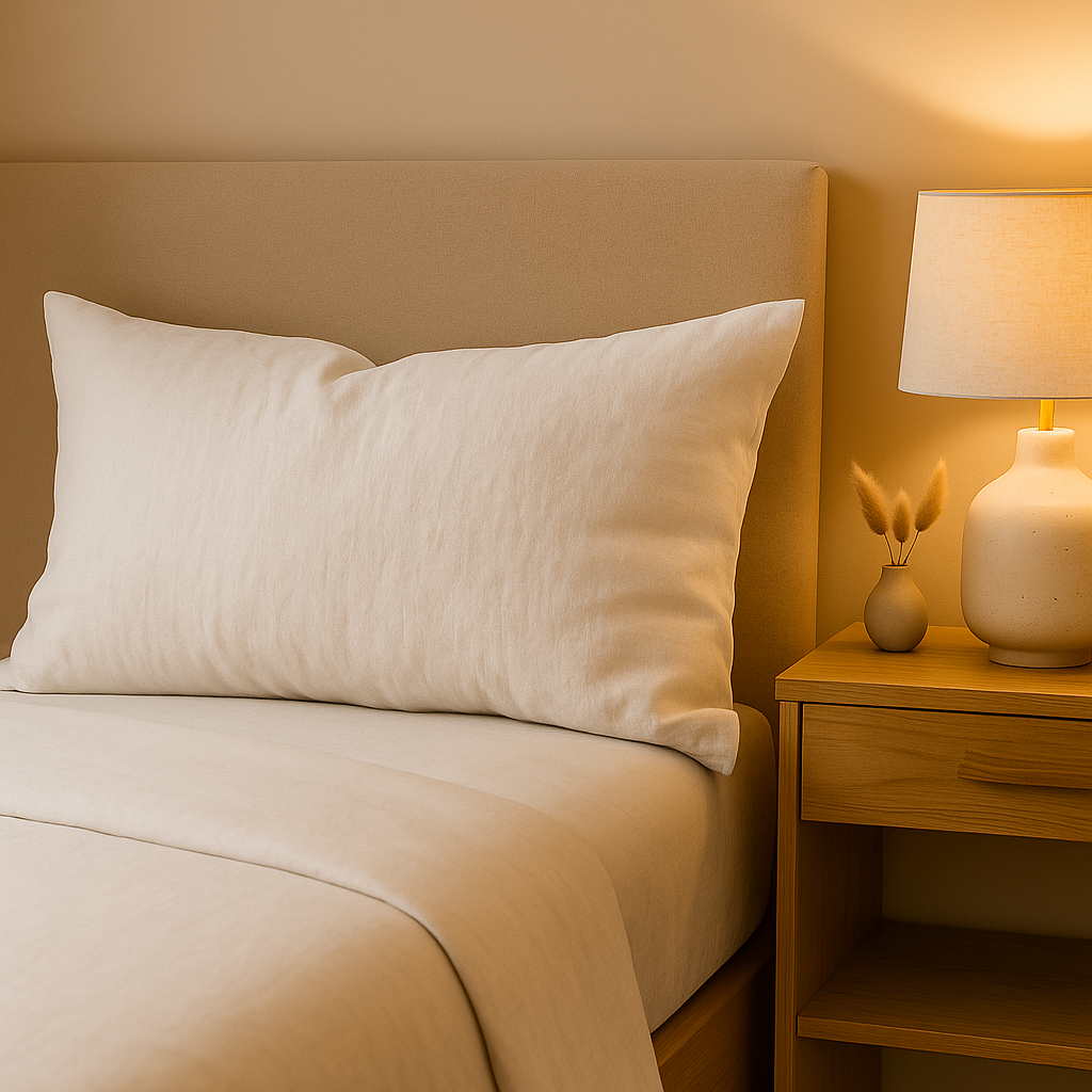 Taie d'oreiller en lin 60x60 - Blanc