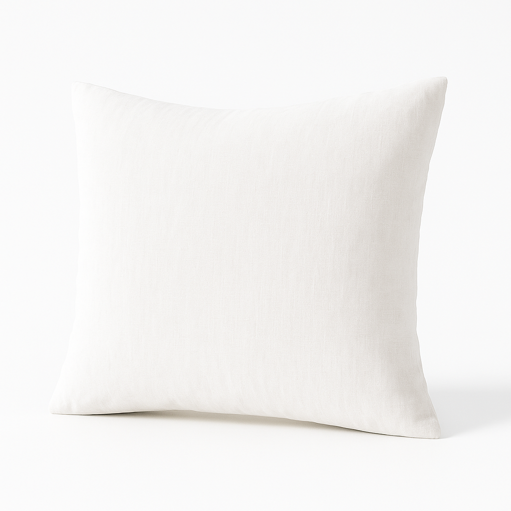 Taie d'oreiller en lin 60x60 - Blanc