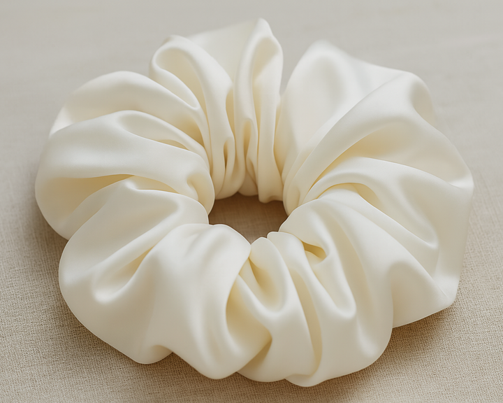 Chouchou en soie - Ivoire