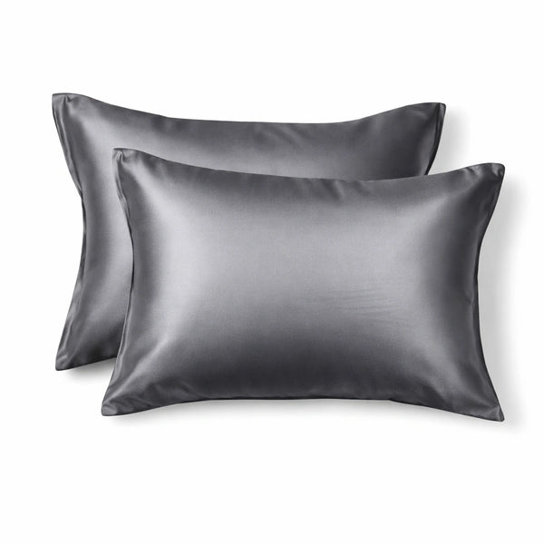 Taie d'oreiller en soie Taie d'oreiller en soie 22 Momme - Gris Anthracite - 100% Soie naturelle