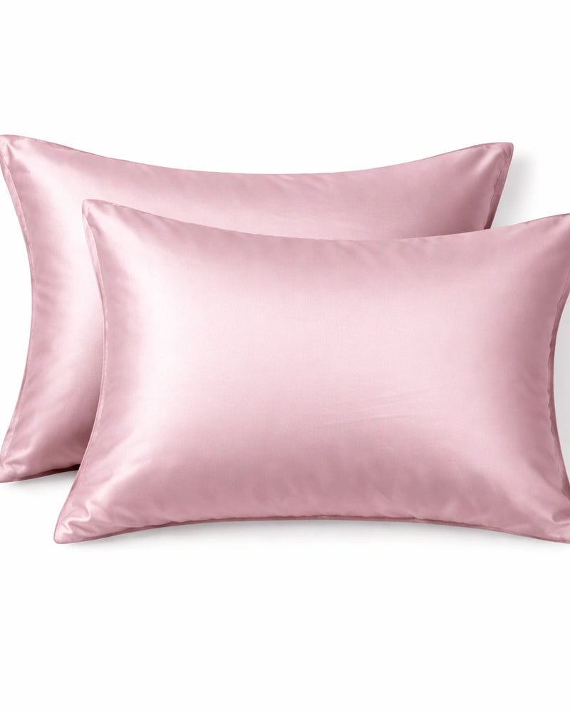 Taie d'oreiller en soie 22 mommes — Rose