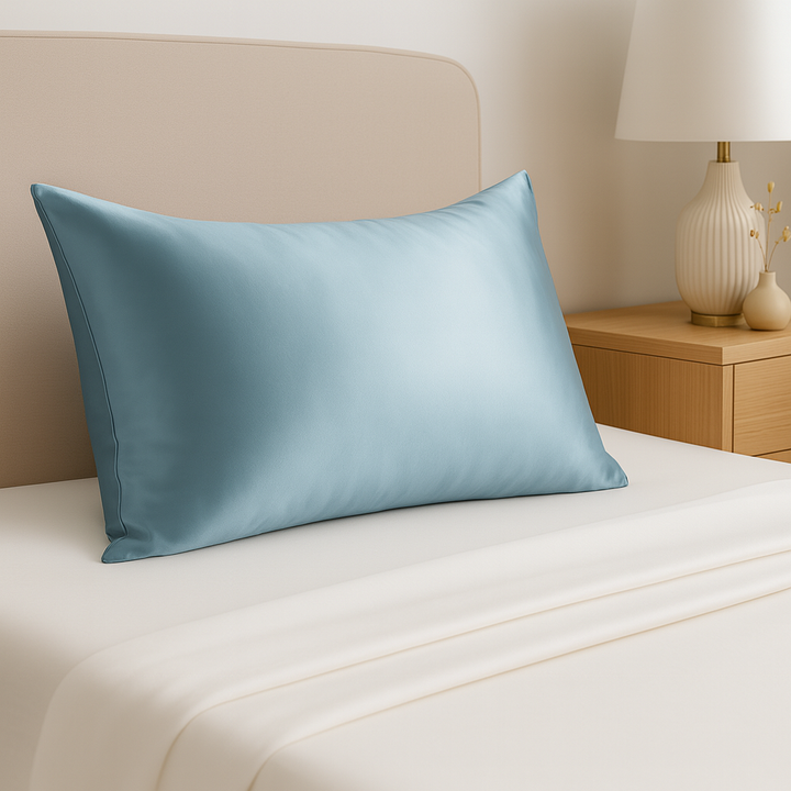 Taie d'oreiller en soie 22 Momme - Gris bleuté Ma Taie d'Oreiller