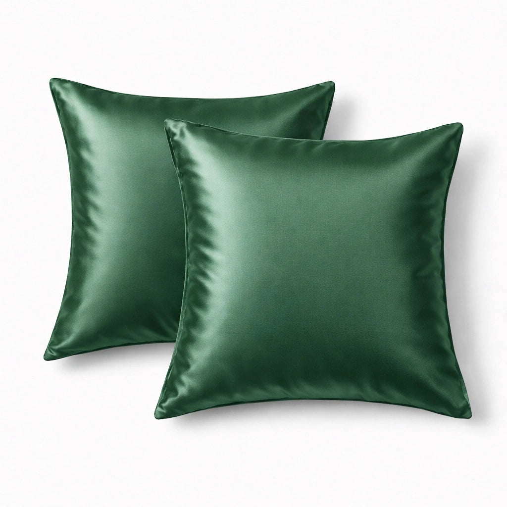 Taie d'oreiller en soie 30 Momme - Verte (60x60 et 65x65)