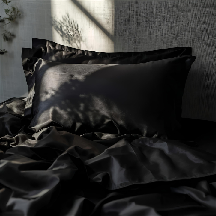 Taie d'oreiller en soie 22 Momme - Noir