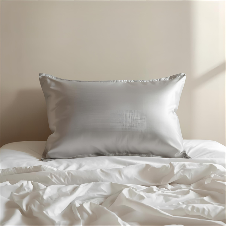 Taie d’oreiller en soie 25 Momme gris