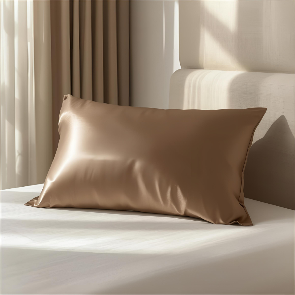 Taie d'oreiller en soie 19 Momme - Taupe