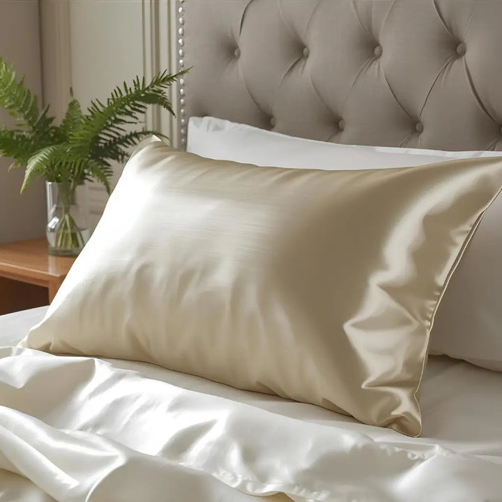 Taie d'oreiller en soie 25 Momme - Beige