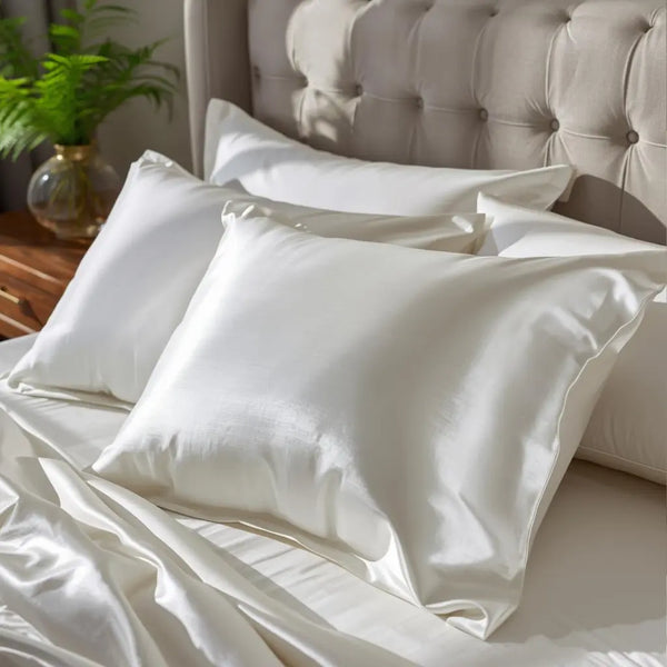 Taie d'oreiller en soie Taie d’oreiller en soie 22 Momme - Blanche (80x80)