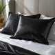 Taie d’oreiller en soie 22 Momme - Noire (80x80)