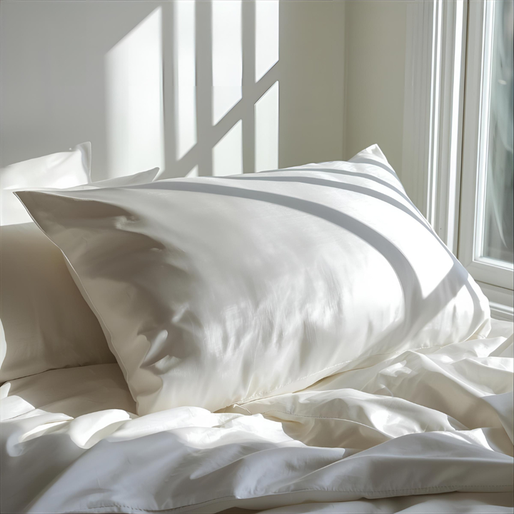 Taie d'Oreiller en Soie 65x65 Blanc — 19 Momme