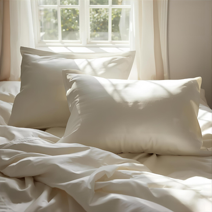 Taie d'Oreiller en Soie 65x65 Blanc — 19 Momme