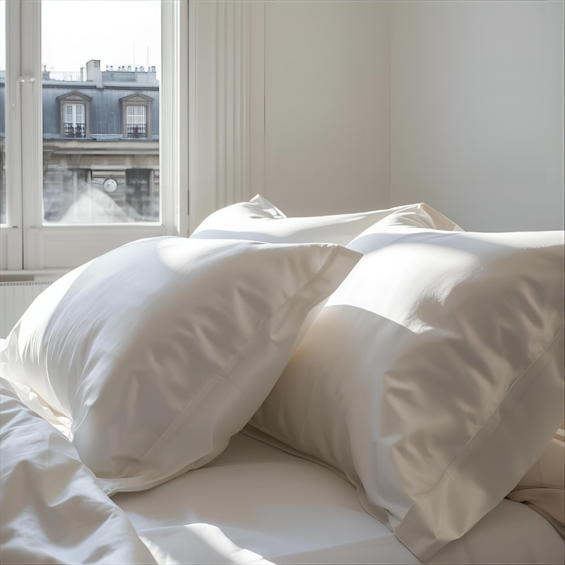 Taie d’oreiller 60x60 en Soie de Mûrier 25 Momme – Blanc