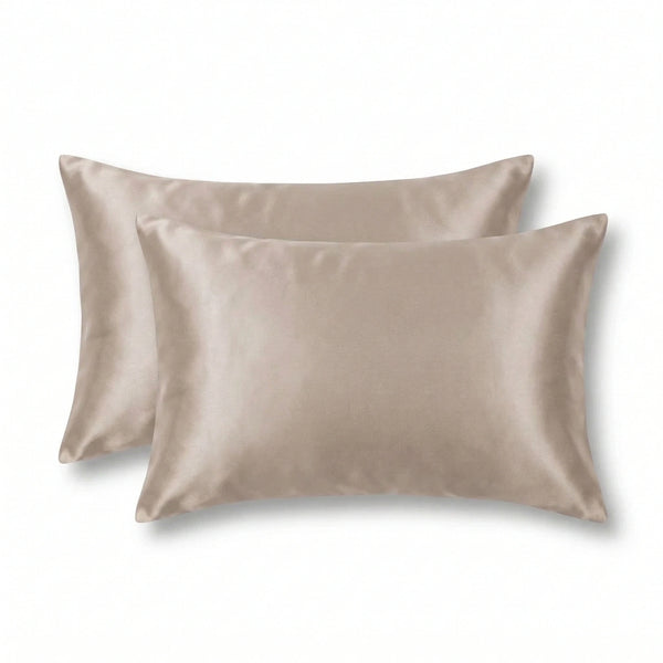 Taie d'oreiller en soie de mûrier 19 Momme — Taupe Naturel