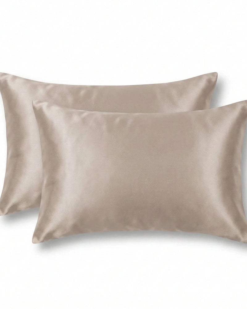 Taie d'oreiller en soie de mûrier 19 Momme — Taupe Naturel