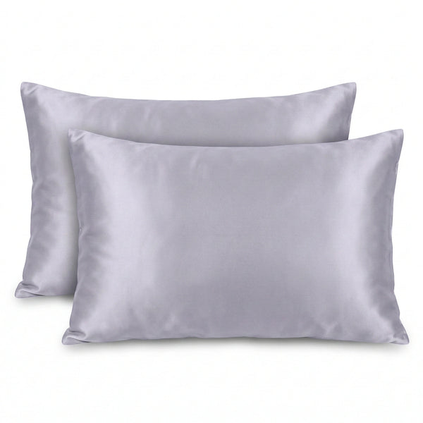 Taie d'oreiller en soie 19 Momme Argent Nacré - Grade 6A OEKO-TEX