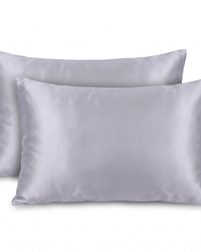 Taie d'oreiller en soie de mûrier 19 Momme — Argent Nacré