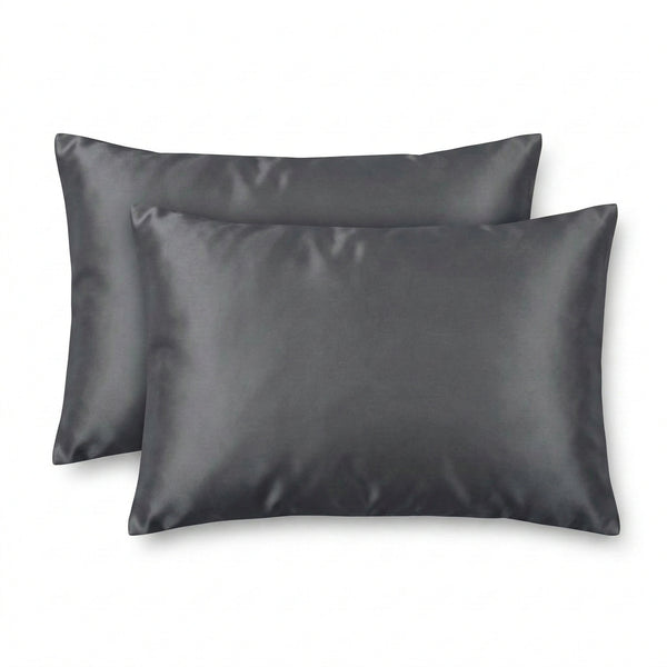 Taie d'oreiller en soie 19 Momme Gris Anthracite - Grade 6A OEKO-TEX