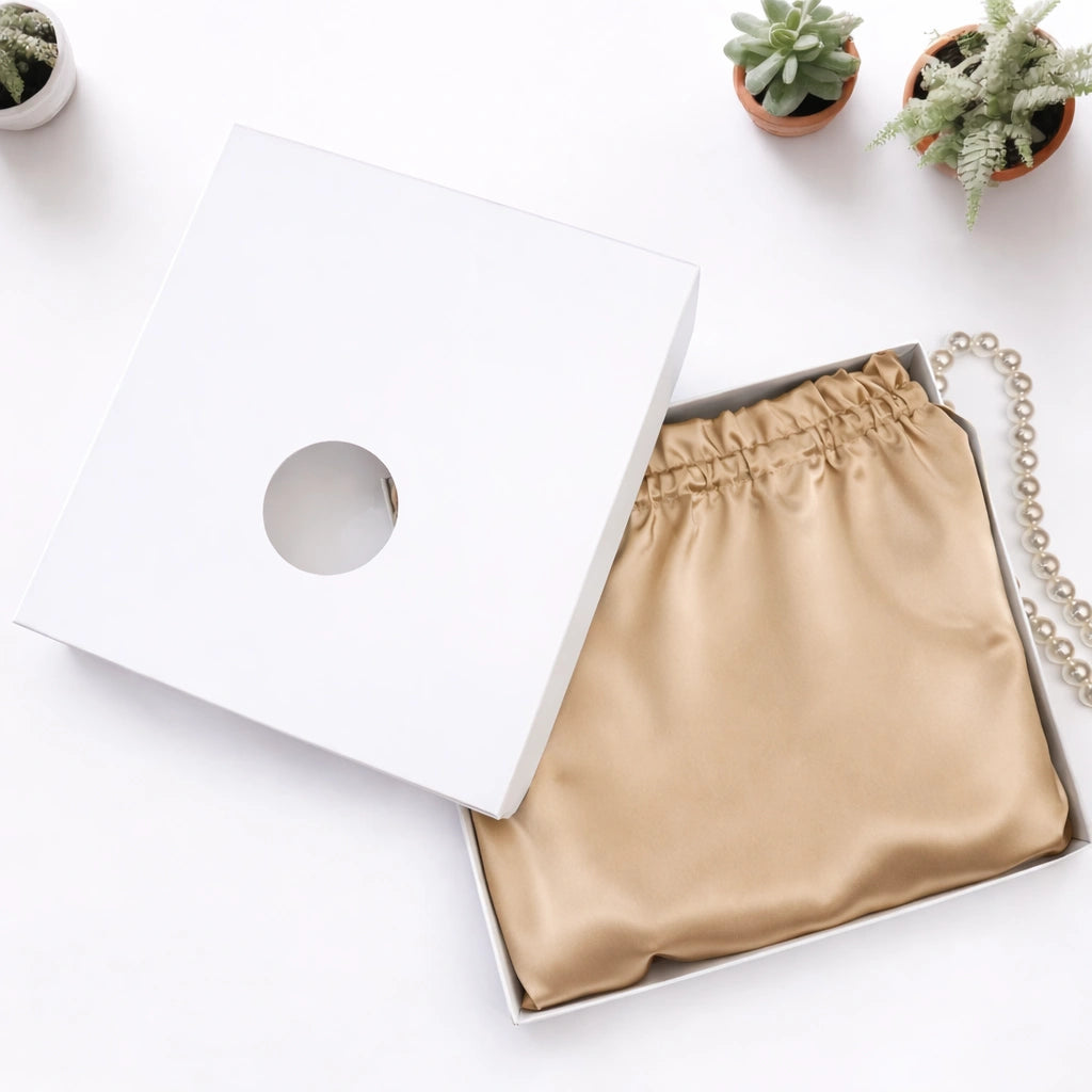 Bonnet de nuit en soie pour cheveux longs