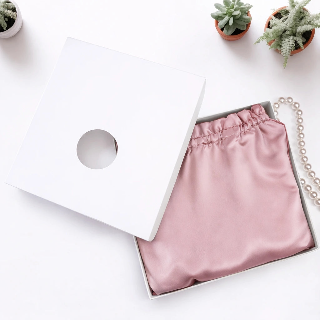 Bonnet de nuit en soie pour cheveux longs