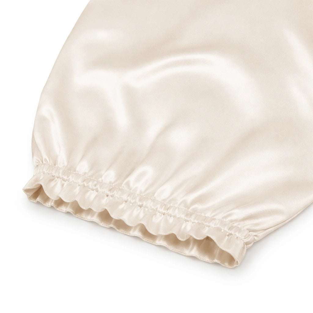 Bonnet de nuit en soie pour cheveux longs