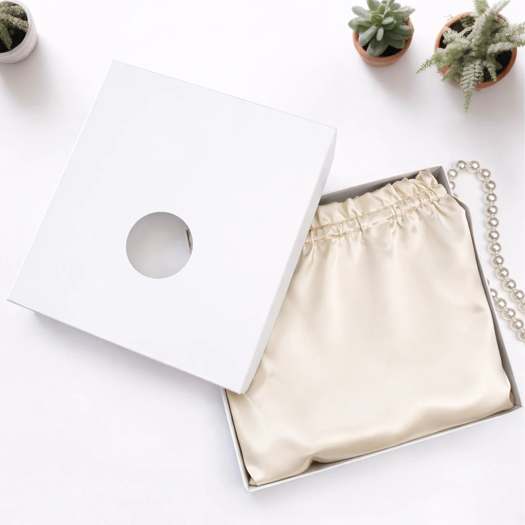 Bonnet de nuit en soie pour cheveux longs