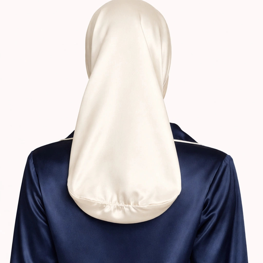Bonnet de nuit en soie pour cheveux longs