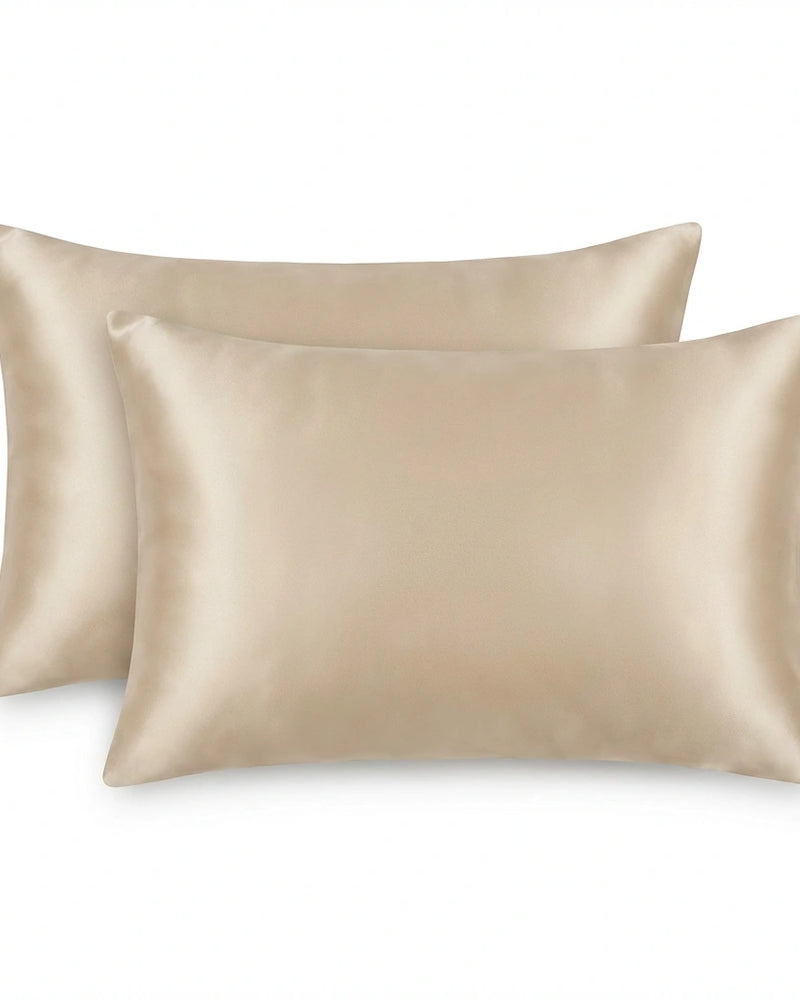 Taie d'oreiller en soie de mûrier 19 Momme — Champagne