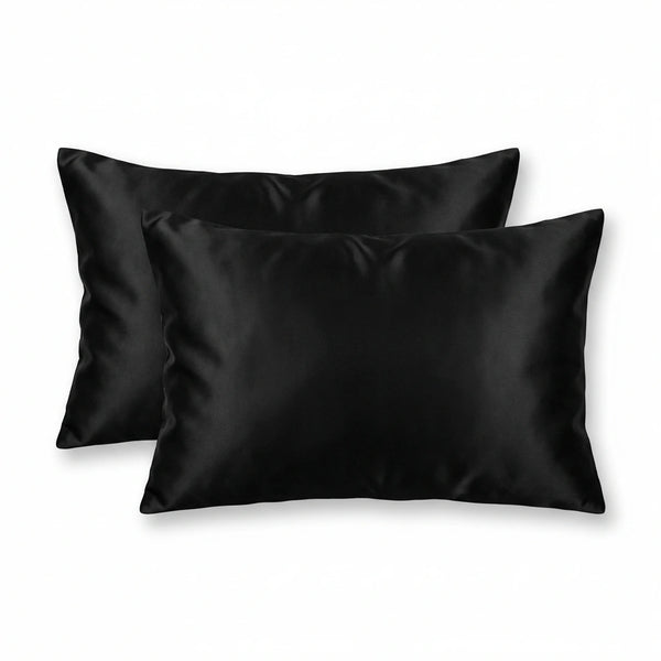 Taie d'oreiller en soie de mûrier 19 Momme — Noir