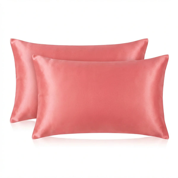 Taie d'oreiller en soie 19 Momme Corail - Grade 6A OEKO-TEX