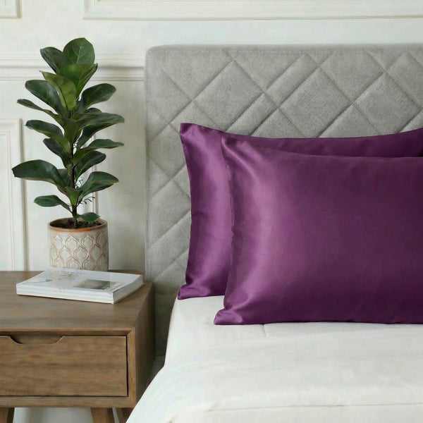 Taie d'oreiller en soie 22 Momme Violet - Grade 6A OEKO-TEX