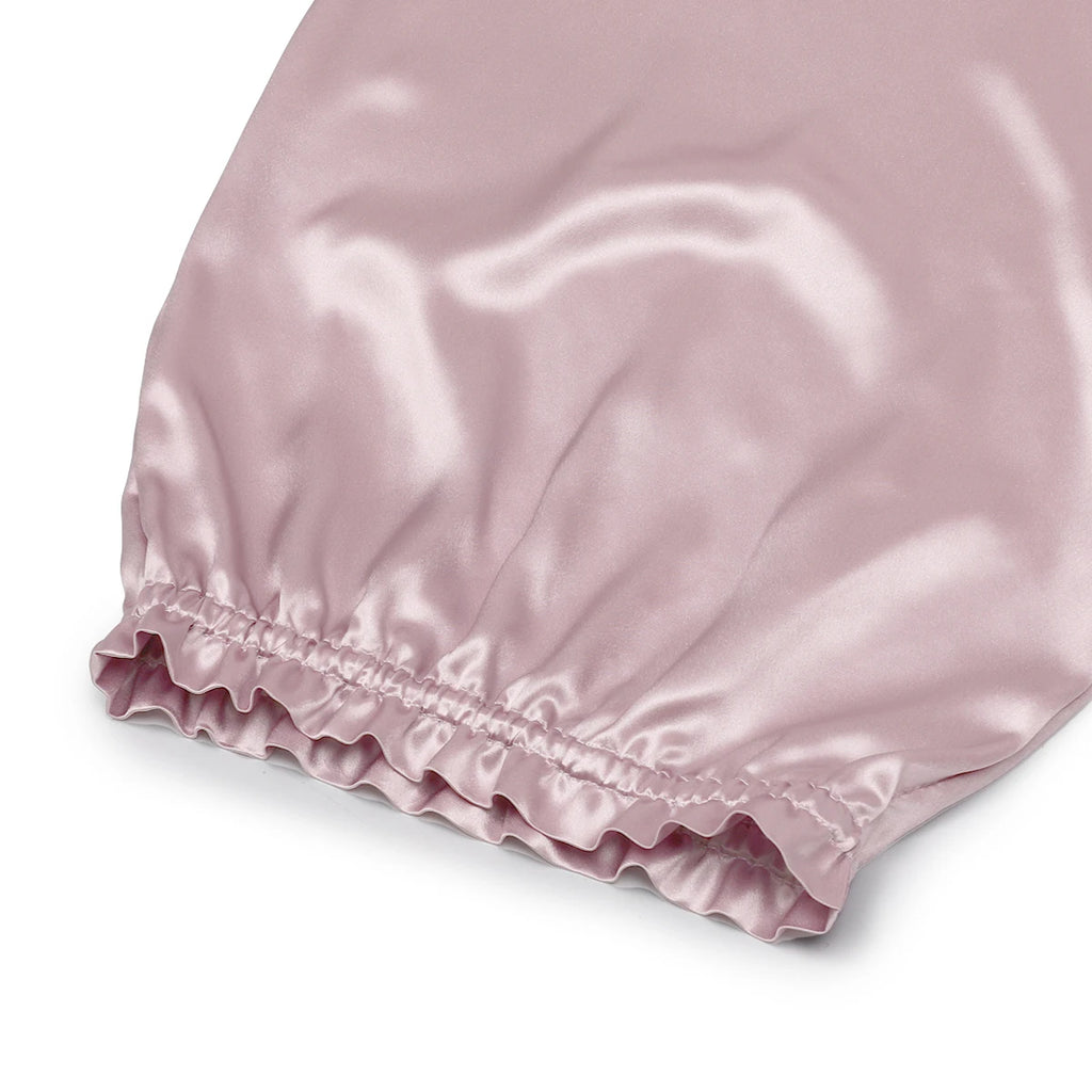 Bonnet de nuit en soie pour cheveux longs